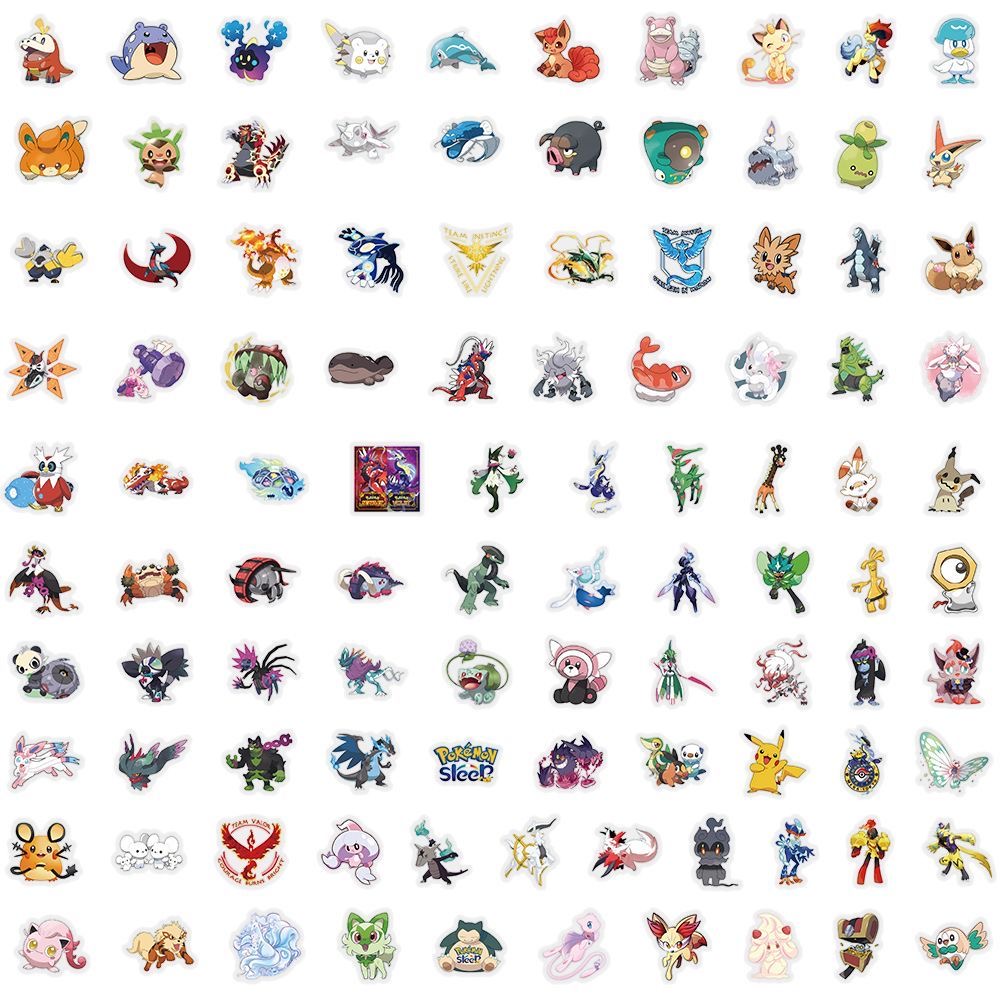 100Pcs Pokémon Stickers Cute C - Tablet Cute Accessories review and price