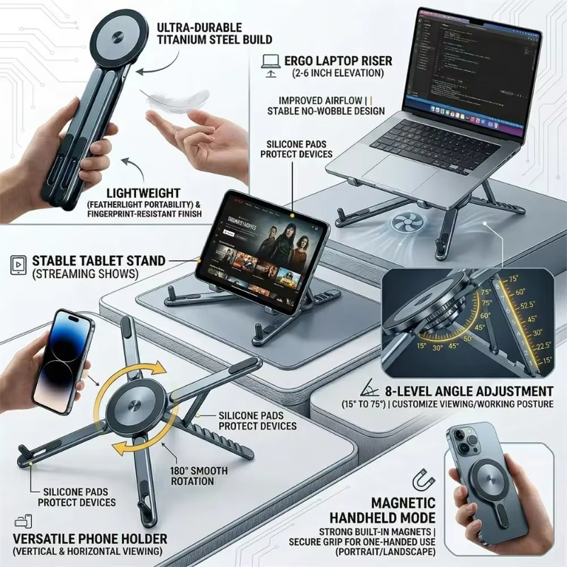 Portable Magnetic Phone Holder - Cooling Stand Tablet review and price