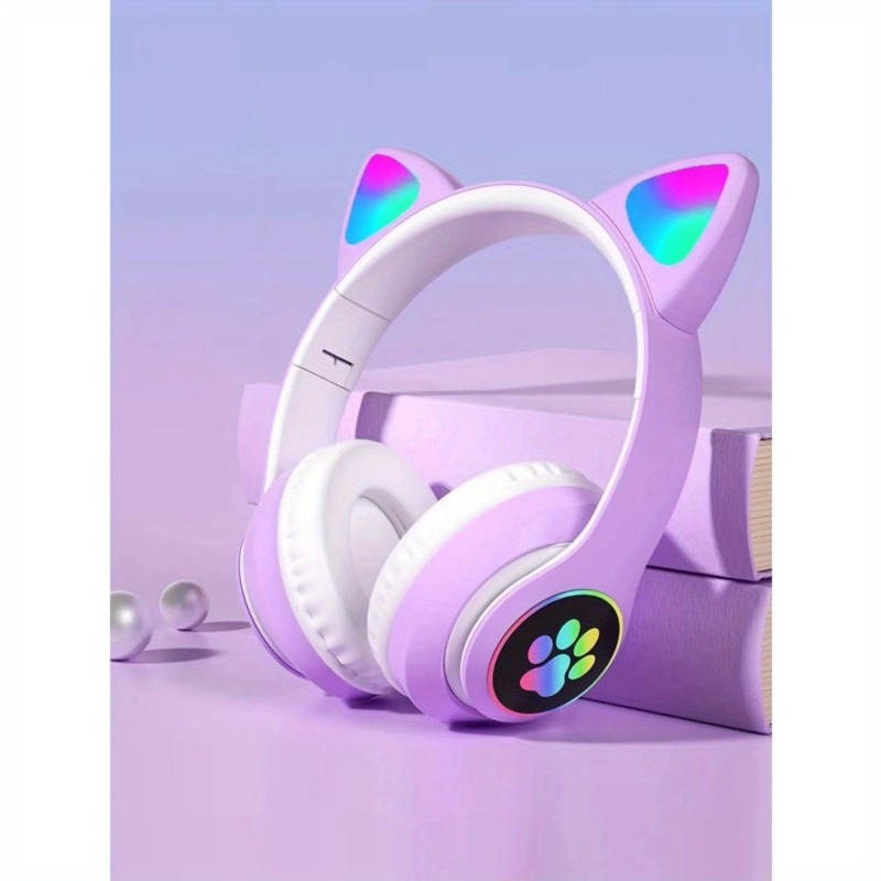 New Flash Light Cute Cat Ears  - Wired Earphone Lightning review and price