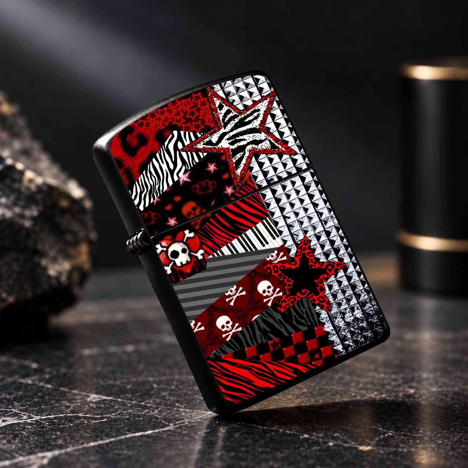 Trendy Red Black Patchwork Pat - Zebra Tablet Accessories review and price