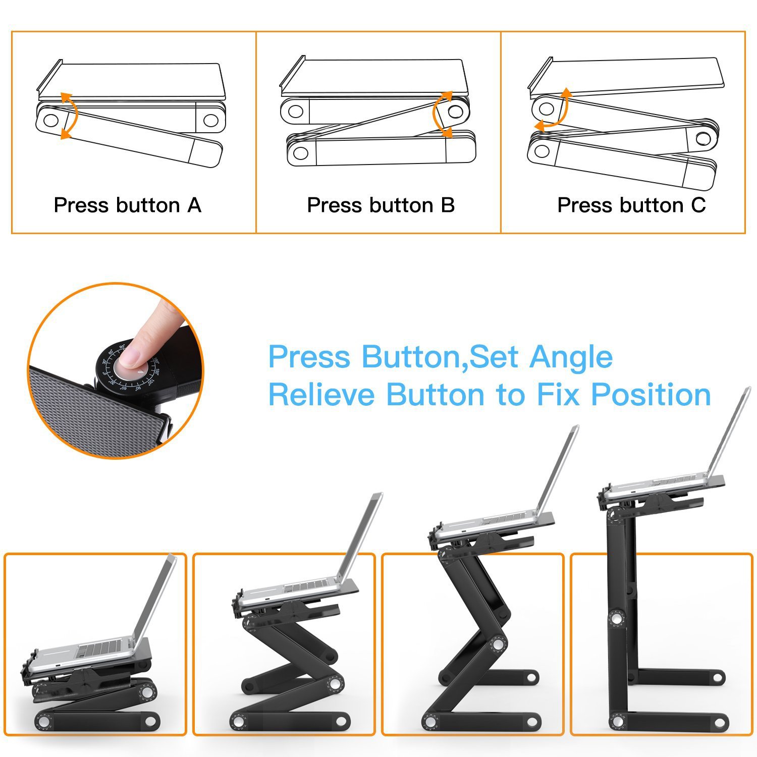 Aluminum Alloy Laptop Table Fo - Tablet Lap Desk review and price